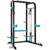 Capital Sports Tremendi Rack máquina de poleas con Barra de dominadas multiagarre (Safety Spotter- Barra Larga Fija- 2…